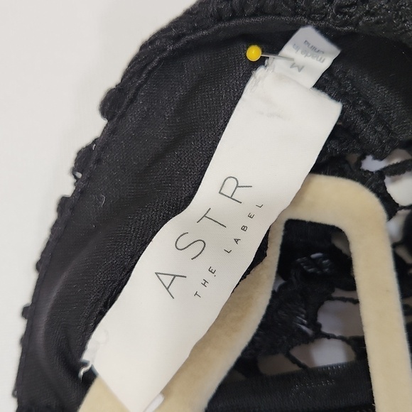 ASTR The Label Women's Size M Samantha Black Lace Sleeveless High Neck Dress - Picture 15 of 15